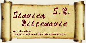 Slavica Miltenović vizit kartica